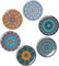 Bohoria - Set di 6 sottobicchieri decorativi per bicchieri, tazze, vasi, candele, per tavolo da pranzo in legno, vetro o pietra Jumeirah