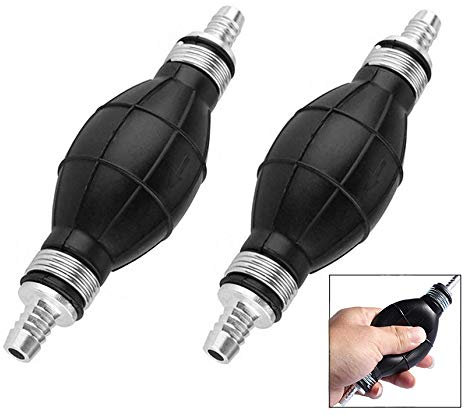 XLKJ 2 pezzi Gasolio Pompa,Pompa Olio Manuale 8mm Adescatore Pompetta Gasolio Carburante Sifone con Pipetta Professionale da Idraulico