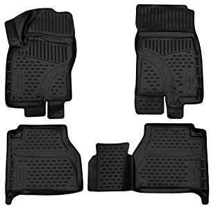3D Gummimatten Element Passgenaue Fußmatten Nissan Vorneier Crew Cab 2018- Pick-up der USA 4tlg