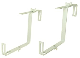 2X Blumenkastenhalterung Balkonkastenhalterung Verstellbar Halter 3-Teilen I Weiß