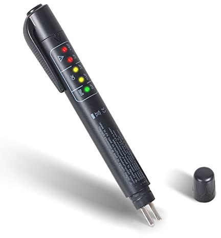 ‎KINGBOLEN Brake Fluid Tester with 5 LED Indicators,DOT 3 DOT 4 DOT 5.1 Brake Fluid Liquid Tester Pen for Check Engine Automotive Accessories,Auto Brake Diagnostic Testing Tool Oil Moisture Analyzer