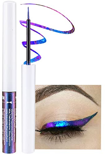 HERBENJOY Chameleon Eyeliner,Metallic Liquid Eyeliner Changing Long-lasting Holographic Glitter Multichrome Eye make-up For Women,Quick Drying Smudge-proof (#02)