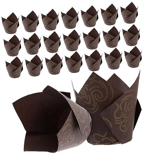 Abaodam 250pezzi Pirottini Di Carta Per Muffin Pirottini Vuoti Per Cupcake a Forma Di Fiore Monouso Per Cottura