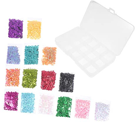 Lurrose 1 Box Dekorative Schuppen Pailletten Flache Pailletten Verzierungen Handdekor Pailletten Pailletten Metallbesatz Metall Applikationen Verzierungen