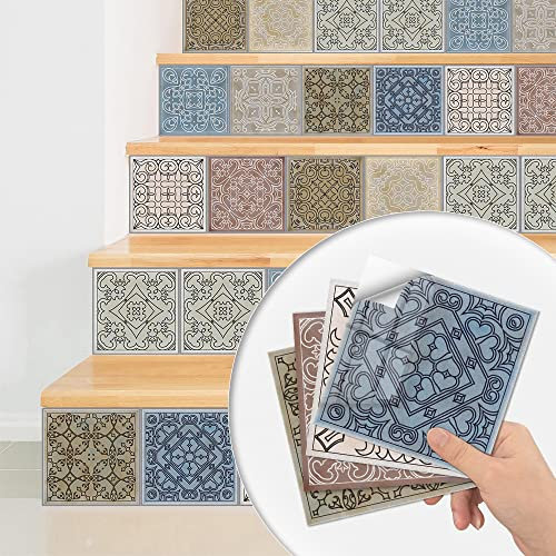 Fliesenaufkleber Klassische Farbe Klebefliesen Küche Pvc Klebefliesen Küche,Wasserfest Fliesenaufkleber Bad,Küchenrückwand Selbstklebend Leicht Zu Schrubben 10 Stück(15x15cm)