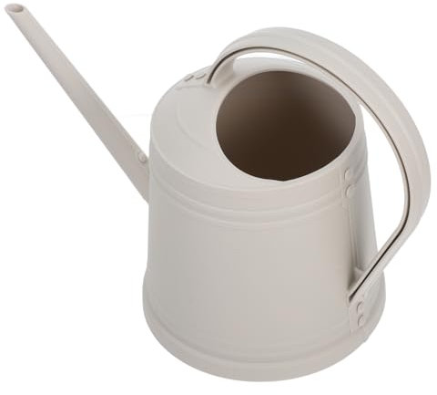 Supvox Gießkanne Kunststoff 1,8l Für Zimmer Und Gartenpflanzen Mit Langem Auslauf Ergonomischem Griff Und Spritzschutz Beige Pflanzengießkanne Für Balkon Und Terrasse