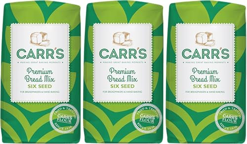 Carr's Premium Six Seed Bread Mix 500g - Pack of 3 | Nutritious and Crunchy Bread Mix for Hand Baking & Bread Machines