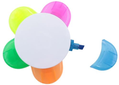 Resaltadores multicolores, Resaltadores de colores | Marcadores resaltadores portátiles - Rotuladores con forma de neumático de pétalo, marcadores resaltadores portátiles, resaltadores fluorescentes p