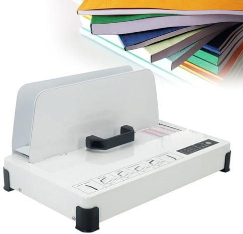 Elektrische Heißschmelzbindemaschine, Thermobindemaschine für A4/A5-Dokumente, PTC-Keramikheizung, bindet bis zu 50 mm Dicke, 3 Gang-Heizeinstellungen, für Zuhause/Büro