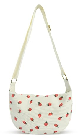 Iridsmole Borsa a mezzaluna da donna a mezza luna, borsa a tracolla con tracolla regolabile, Nero , 26 x 18 x 2.5cm