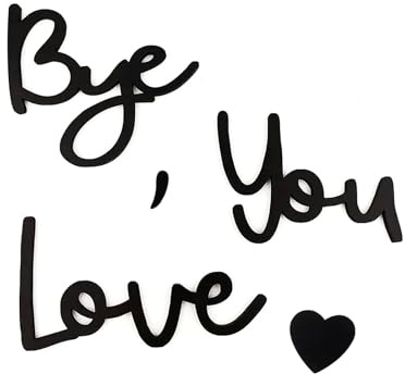BHSTTNIXP Love You Bye Above Door Sign,Love You Bye Sign,Wood Hallway Decoration,Modern Letter Door Signs for Living-room Bedroom,Wall Art for Hallway,Black