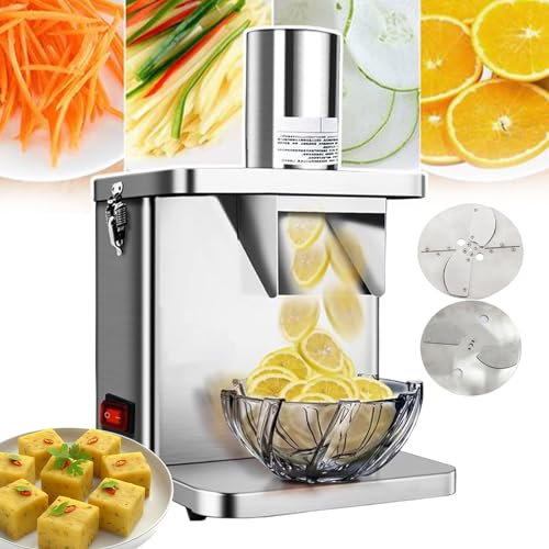 Hachoir à légumes électrique en Spirale - Coupe-légumes en Acier Inoxydable, Coupe-légumes, Coupe-Salade, avec Grille de découpe et Lame à râper