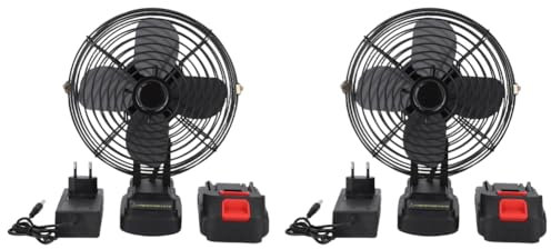 Kexpery Ventilador de circulador eléctrico recargable portátil para batería de litio para campamento, exterior, alta potencia