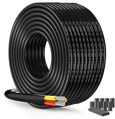SCHDRA UL2464 24AWG 3x0,2mm² Cavo Elettrico Bassa Tensione, 25m | Rame stagnato multifilo, PVC flessibile. Per LED, sensori, solare e auto
