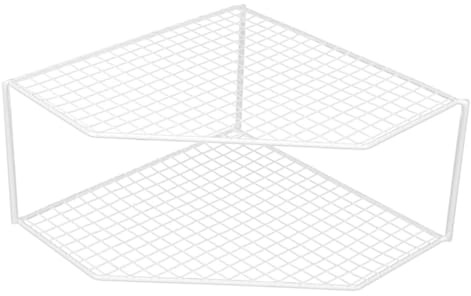 Ciieeo Mensola Angolare da Cucina Ripiani in Antiruggine Organizer per Pentole e Padelle con Design Curvo Supporto Stabile per Risparmio in Cucina e Bagno