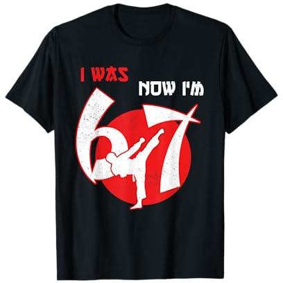 I was 6 Now I'm 7 7th Karate Taekwondo Birthday Martial Arts T-Shirt
