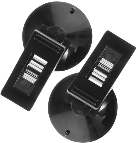 COSMEVIVI Clip Porta Tessere per Auto Ventosa Nera, Portadocumenti Portatile in Pvc e Abs, per Cruscotto e Parabrezza, Sicuro e Pratico per Carte e Biglietti