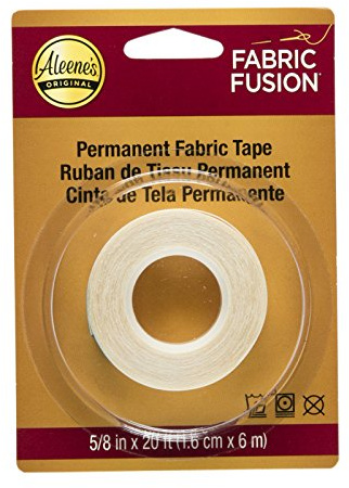 Aleene's Fabric Fusion Nastro Adesivo - Colla per Tessuti 1,6 cm x 6 m – Atossica Colla Trasparente per Hobby, Riparazioni Veloci, Fai da te e Cucito Creativo