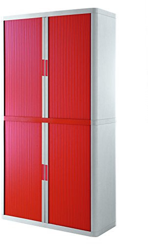 Paperflow Rollladenschrank easyoffice BxTxH 86x37,5x204cm weiß/rot