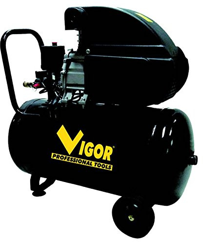 Vigor Vca-50L Kompressor, 230 V, 1 Zylinder, direkte Übertragung, 2 PS, 50 l