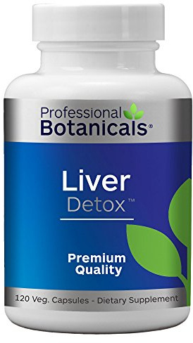 Professional Botanicals Liver Detox – Natural Liver Cleanse & Detox Support with Botanicals & Enzymes – 120 Vegan Capsules