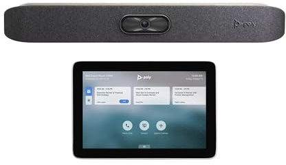 Poly Bundle aus Studio X30 & Poly TC8, All-in-one 4K Video-Konferenz-System, 20,32 cm (8 Zoll) Touchscreen Display, Schwarz