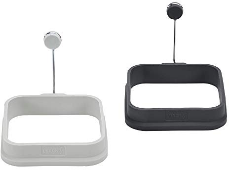 Lurch 70273 Eiformer Quadrat 2er Set aus 100% BPA-freiem Premium-Platin-Silikon light-/iron grey