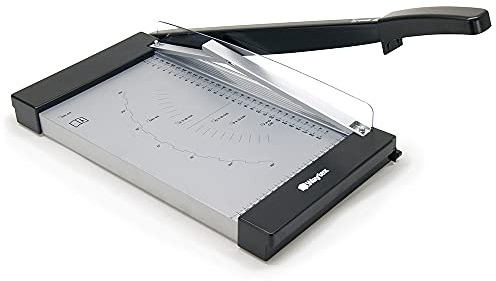 Waytex 77291 - Taglierina per carta e fogli plastificati, lama a ghigliottina, capacità 10 fogli, lunghezza di taglio, 32 cm