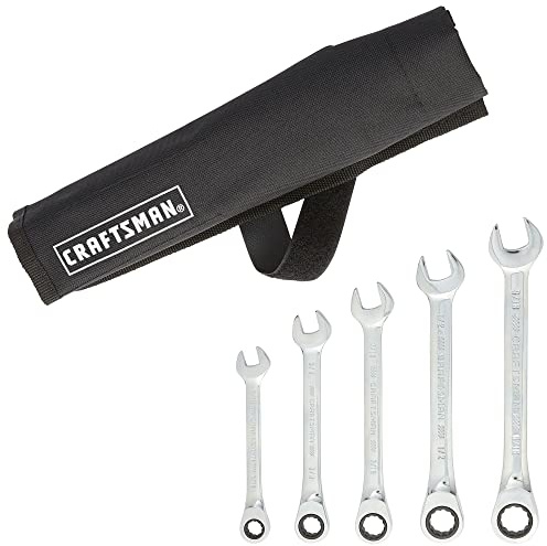 CRAFTSMAN 12-point Standard (SAE) Ratchet Wrench, 5-Piece Set (CMMT99755)
