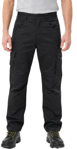 WORK IDEA Herren-Arbeitshose - Camouflage-Hose Herren-Cargohose mit innenliegenden Knietaschen