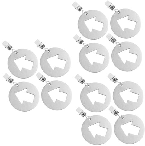 BESTonZON 12pezzi Clip Fissaggio Tovaglia Acciaio Inossidabile Supporti per Tovaglia Leggeri e Portatili Antivento per Picnic e Eventi Domestici