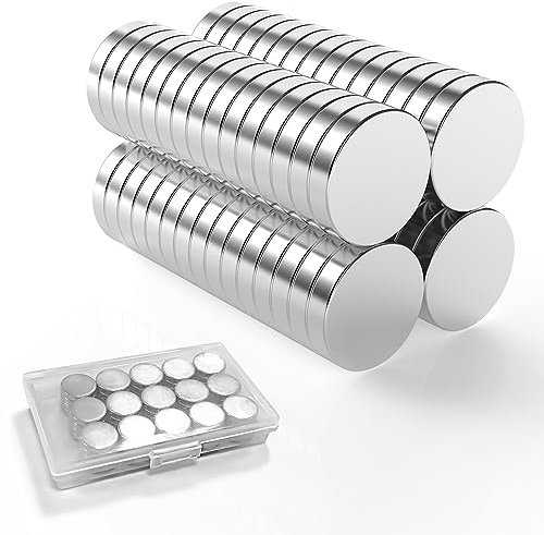 LISOPO 60 Stycken Neodymmagneter 8 x 2 mm - Små Starka Minimagneter för Magnettavla, Anslagstavlor, Kylskåp och Hantverk