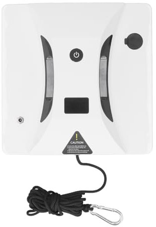 Spacnana 2800-Pa-Fensterputzroboter, Vollautomatischer Fensterputzroboter mit 2800-Pa-Saugleistung, Fernbedienung, 40-ml-Wassertank, 5 Roboterstaubsauger (EU-Stecker 100-240 V)
