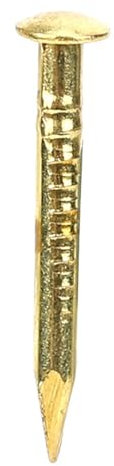 100Pcs Brass Round Head Nail Easy Installation Furniture Hinge Hardware Accessories for Home Brass 15mm (15mm Long)