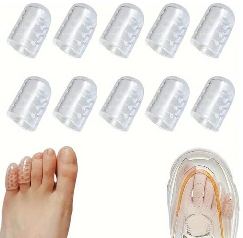 Silikon-Anti-Reibungs-Zehenschutz, Silikon Kleiner Zehenschutz Zehenschoner, Gel-Zehenschutz, atmungsaktive Zehenschutzkappen, Schutz für Männer und Frauen, Zehenschutz für Hühneraugen (30 Stück)