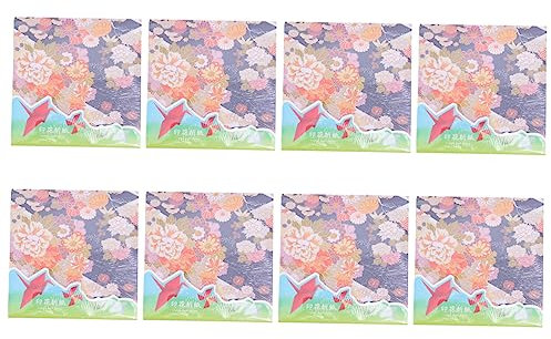BELLIFFY 8packungen Origami Papier Set Im Japanischen Stil Bunte Doppelseitige Kreative Quadratische Bastelmaterialien Für Kinderhandwerk Und Faltkunst