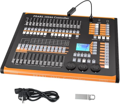 mytueetp Controller DMX, console DMX 1024 canali, controller del disco DMX 512, controller DJ per spettacoli di luci, feste, teste mobili