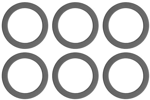 PATIKIL Universal Plastic Magnetic Adapter Ring, 6 Pcs Ultra-Thin Sticker Ring Adhesive Nickel-Iron Alloy for Phone Cases Holder Wireless Charging Car Mount Kit, Black