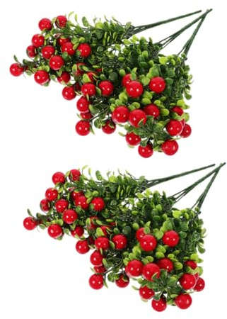 SOIMISS 6pezzi Rami di Ciliegio Artificiali Ciliegie Finte e Steli Rossi Artificiali per Decorazioni Domestiche Simulazione di Frutta Rossa per Tavolo Scrivania e Composizioni Floreali