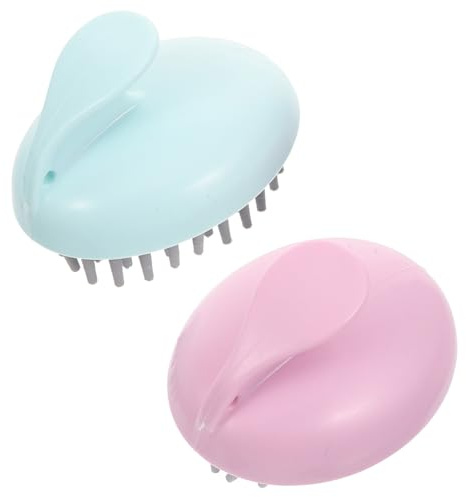 Veemoon 2pièces Brosse De Massage Pour Chevelu Avec Manche Shampoing Brosse Masseur De Chevelu Nettoyer Cheveux Stimuler Croissance Détente Format