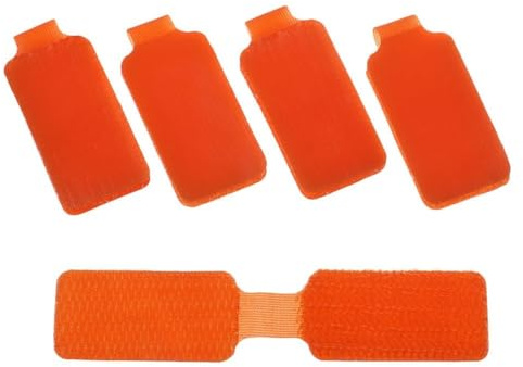 Etichette per cavi ， Etichette adesive colorate impermeabili for cavi, etichette for di rete, adesivi for elettrici, organizzazione(Orange Writable)