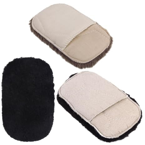 GALPADA Cirage Chaussures Cuir Lot 3 Chiffons Polissage Épais Nettoyage Protection Paquet Vestes Kit Nettoyage Bottes 7.5X4.7X0.8 Pouces Couleur Aléatoire