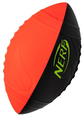Nerf Pro Grip amerikansk fotboll, 9 tum mjuk skumboll för nybörjare, inomhus- och utomhuslek, lätt grepp, lätt, röd/svart