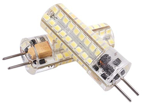 Senmubery 2X 6.5W GY6.35 LED Bulbs 72 2835 SMD LED 320lm 50W Halogen Lamps Equivalent Dimmable Pure White 6000K 360 Degree Beam Angle Silicone Corn Bulb