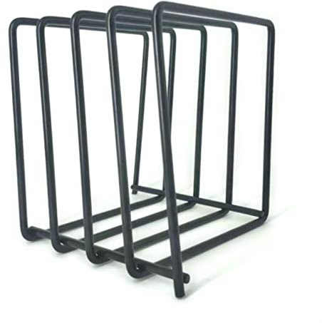 Plattenlagerregal Schallplatten-Aufbewahrungshalter, Eisen, LP-Schallplattenständer, quadratischer Buchmagazinhalter, Desktop-Schallplattenaufbewahrung, Vinyl-Schallplatten-Display-Organizer, Schwarz