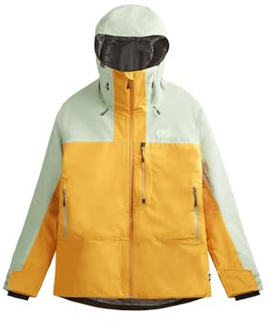 Picture W Sylva 3l Jacket Colorblock-Gelb-Grün - Wasserdichte atmungsaktive Damen Freeride Skijacke, Größe S - Farbe Aut