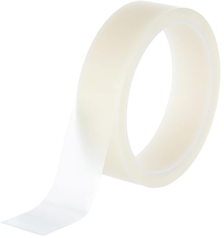BENECREAT 18,28 m transparent bokreparationstejp, färgad majsfärgad plastbindningstejp, 25,5 mm bred presentförpackningstejp för bokbindningsreparation