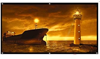 Projector Screen, 100inch Screen 120inch 16:9 Without Frame Portable Polyester Projection Screen for HD LED CTL80 C80 UC46 Projector Beamer for Various Activities Outdoors or Indoors(100 inch)