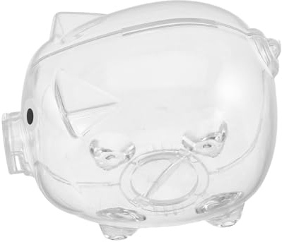 LIOOBO 2pièces Tirelire Transparente Plastique Lot pour Économiser Motif Cochon pour Garçon Fille Et Décoration