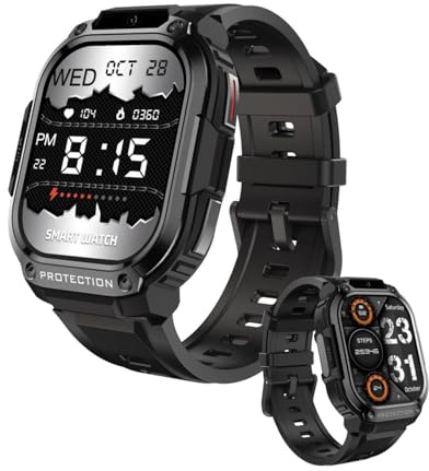AIEK 4G LTE Smartwatch Phone, 2Go+16Go, Android 8.1 SMS appels vidéo WiFi, 2,13'' AMOLED Screen Activity Tracker avec fréquence Cardiaque, Montre GPS de Sport pour Hommes et Femmes